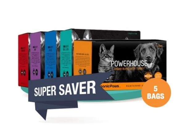 Organic Paws Frozen Raw Dog Food (5-Case Saver Bundle)