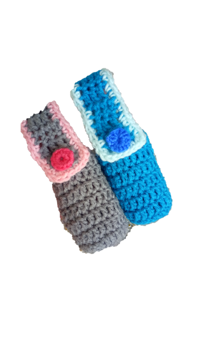 Crochet Poo Bag Holder Chew Time1