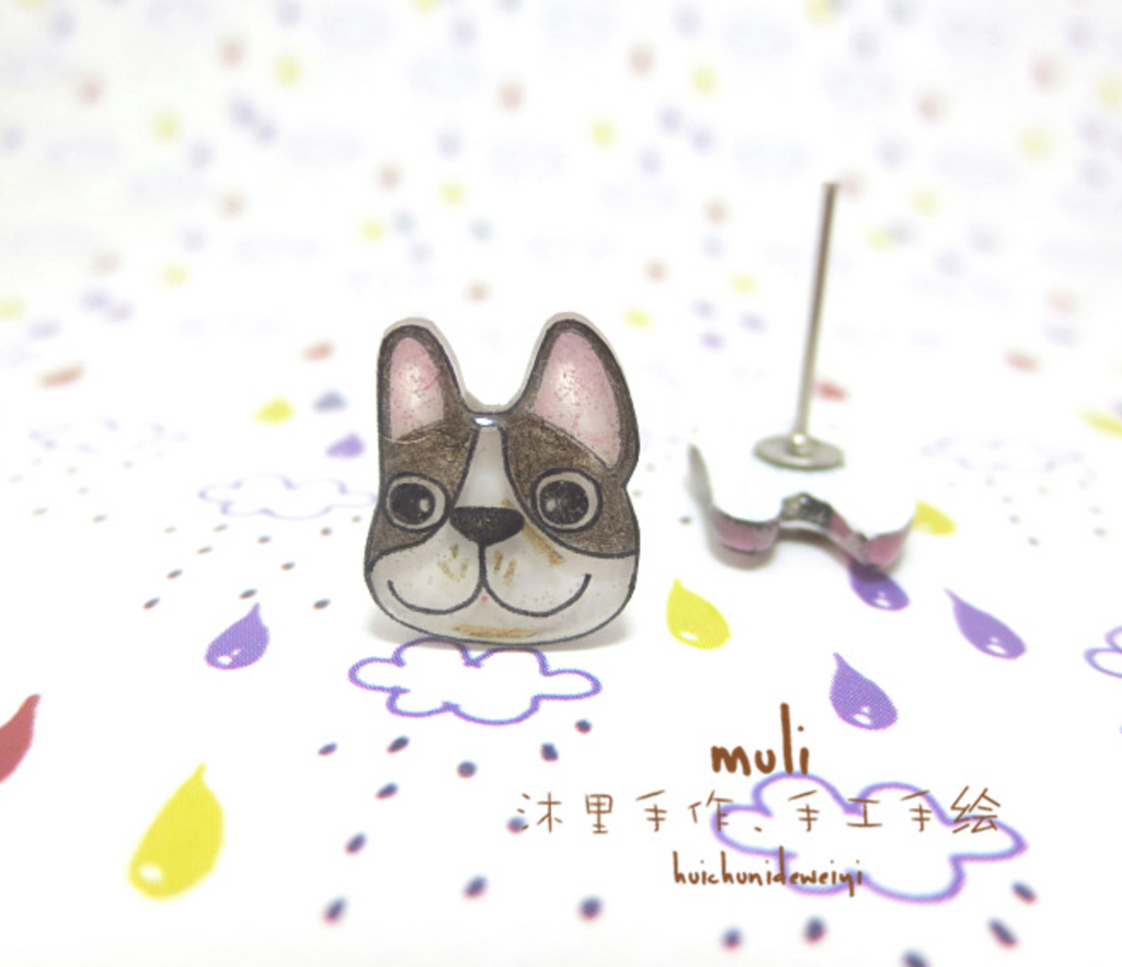Frenchie Earrings