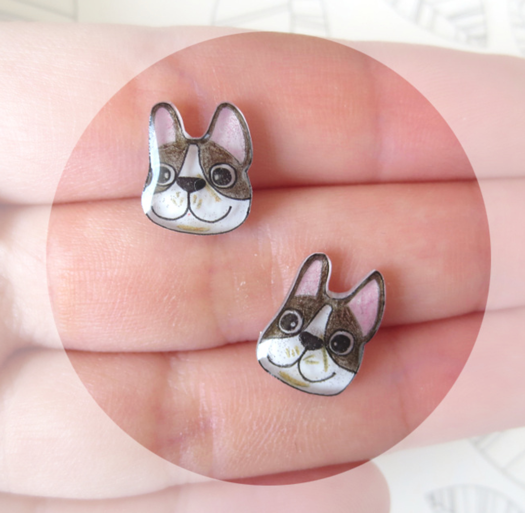 Frenchie earrings 2025