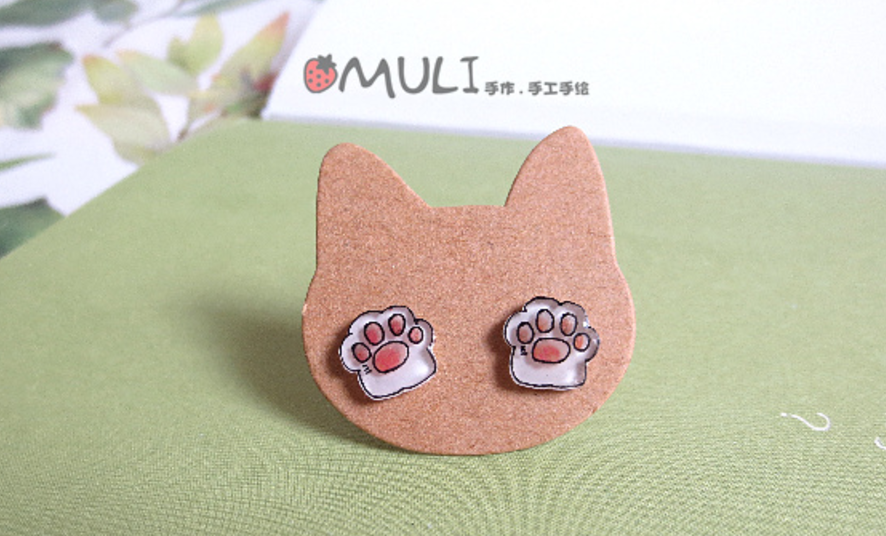 Pawprint Earrings