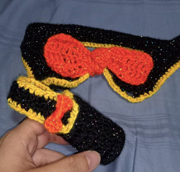 Crochet Premium Collar Bow